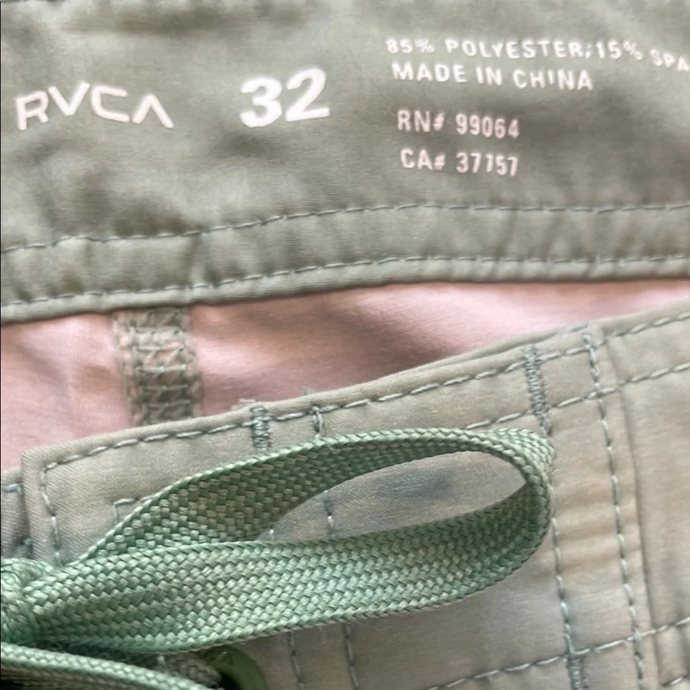 RVCA Green and Orange Board Shorts Quick-Dry Surfwear 32W
